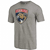 Men's Florida Panthers New Logo Tri Blend T-Shirt Gray FengYun,baseball caps,new era cap wholesale,wholesale hats